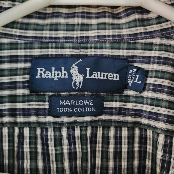 Ralph Lauren “Marlowe” Check Button-Down Shirt L 100% Cotton - Picture 3 of 6